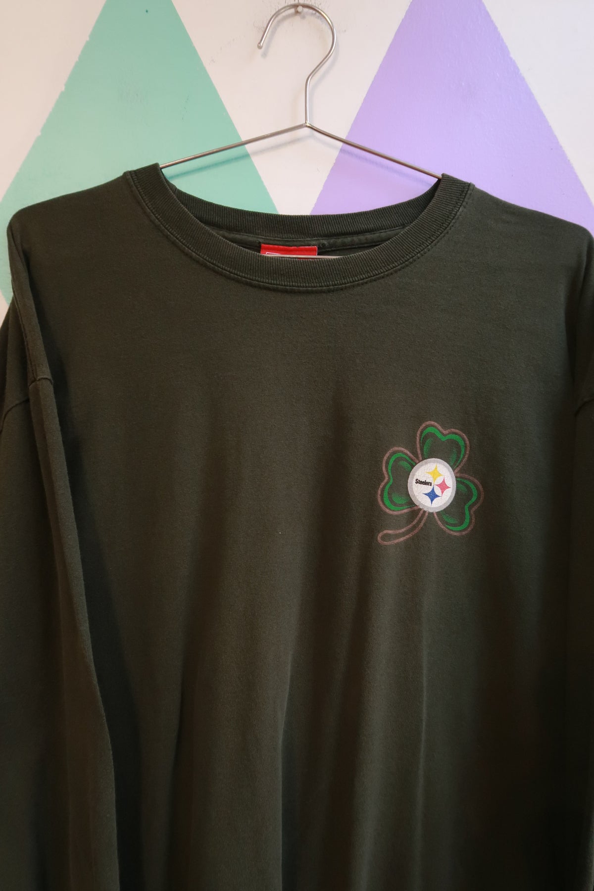 Vintage Pittsburgh Steelers Shamrock Long Sleeve Shirt