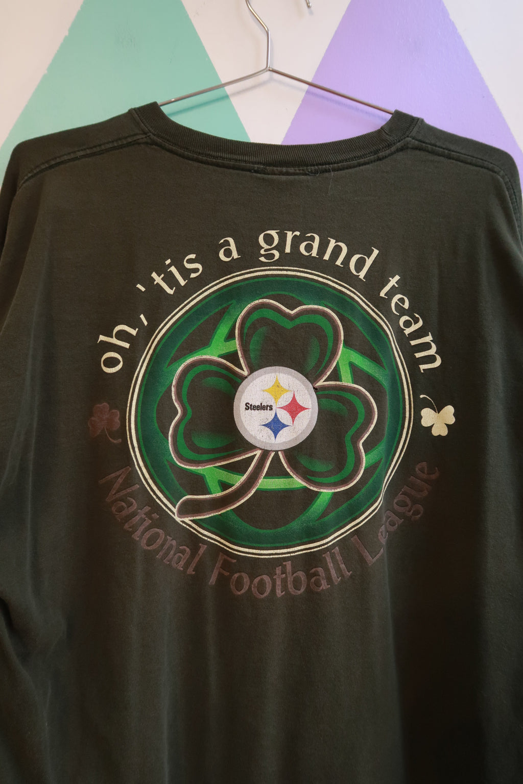 Vintage Pittsburgh Steelers Shamrock Long Sleeve Shirt