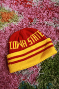 Vintage Iowa State Cyclones Red & Gold Knit Cuffed Beanie College Winter Hat