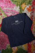 Vintage 2000s Johns Hopkins University JHU Navy Blue Long Sleeve Collegiate T-Shirt Jansport