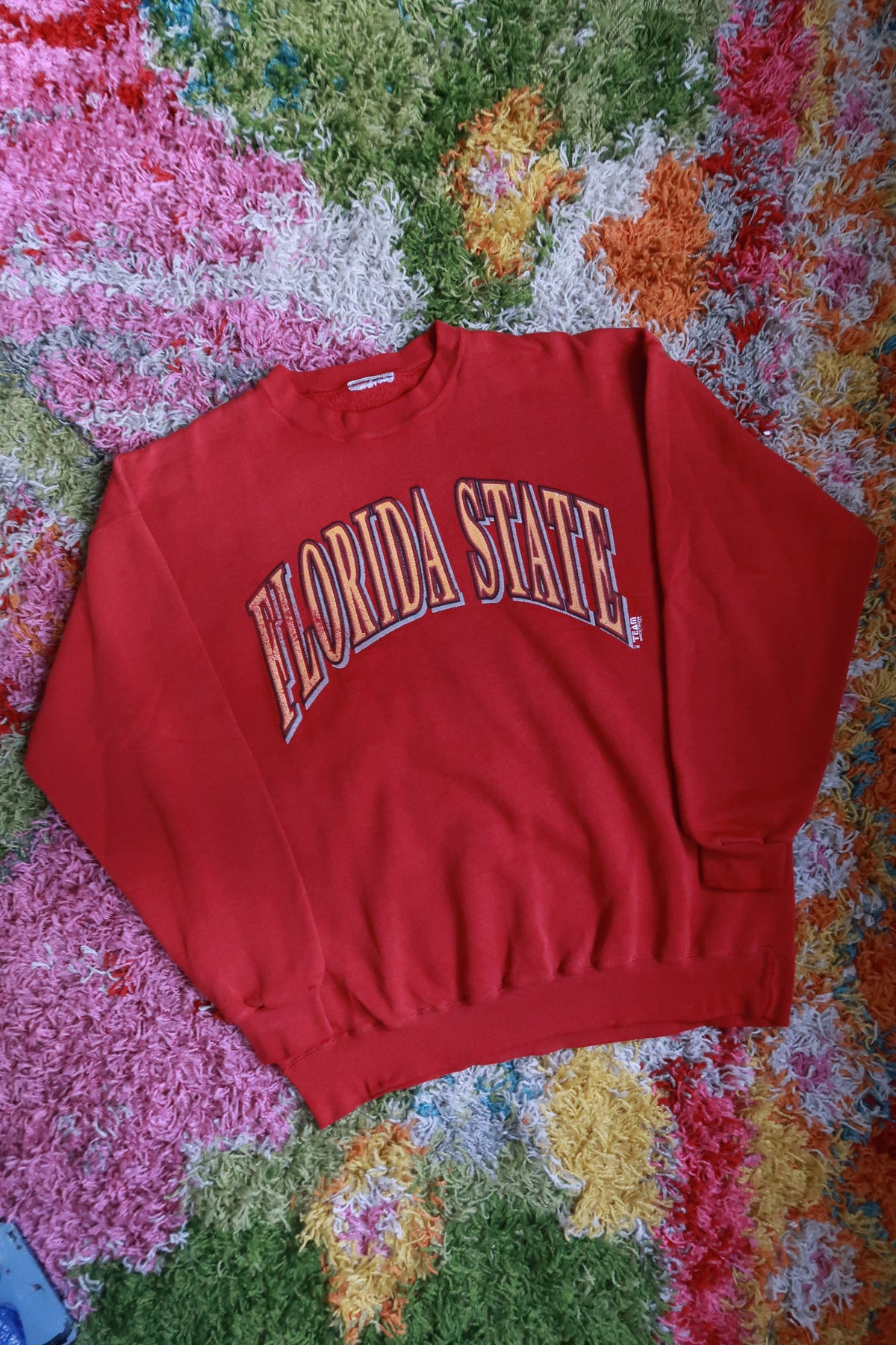Vintage 90s Florida State University Seminoles Red Collegiate Crewneck Sweatshirt