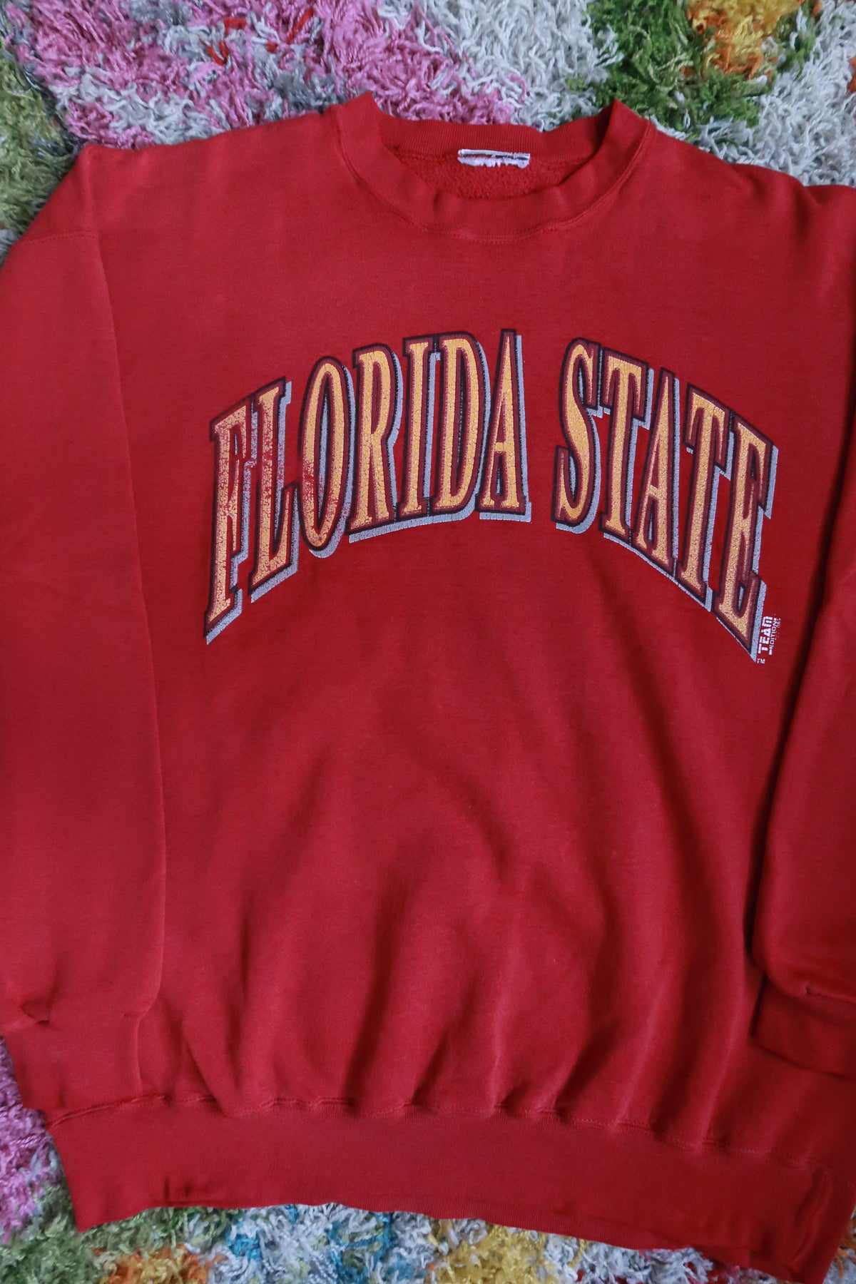 Vintage 90s Florida State University Seminoles Red Collegiate Crewneck Sweatshirt