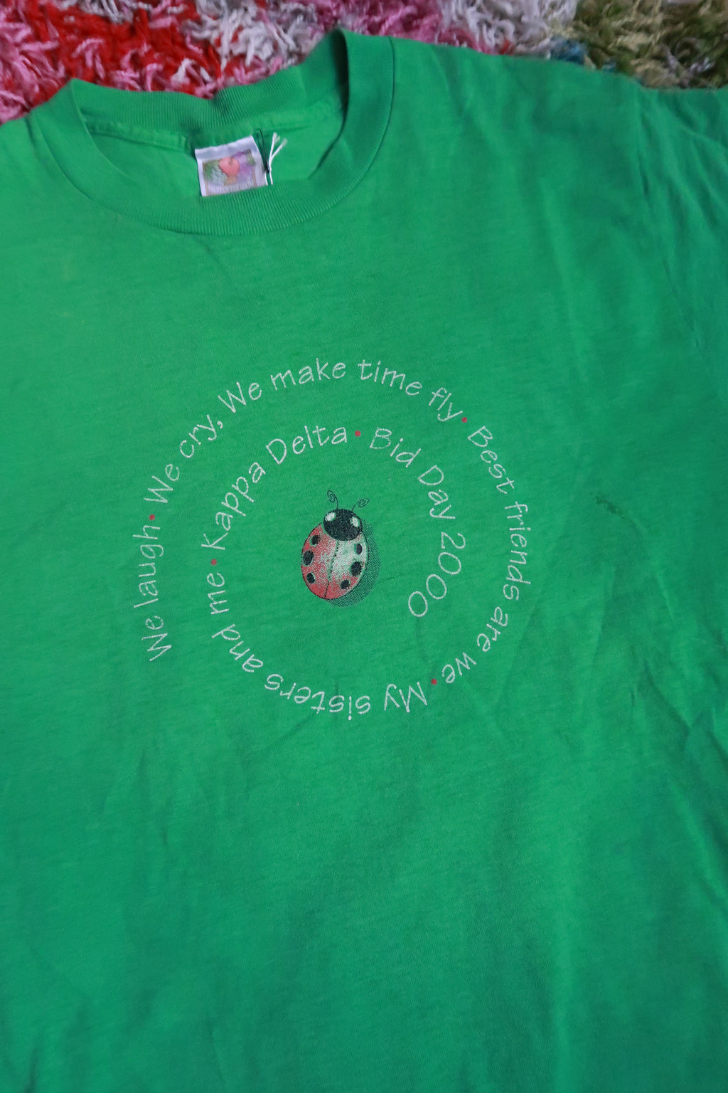 Vintage 2000 Middle Tennessee State Kappa Delta Sorority Bid Day Green Graphic T-Shirt