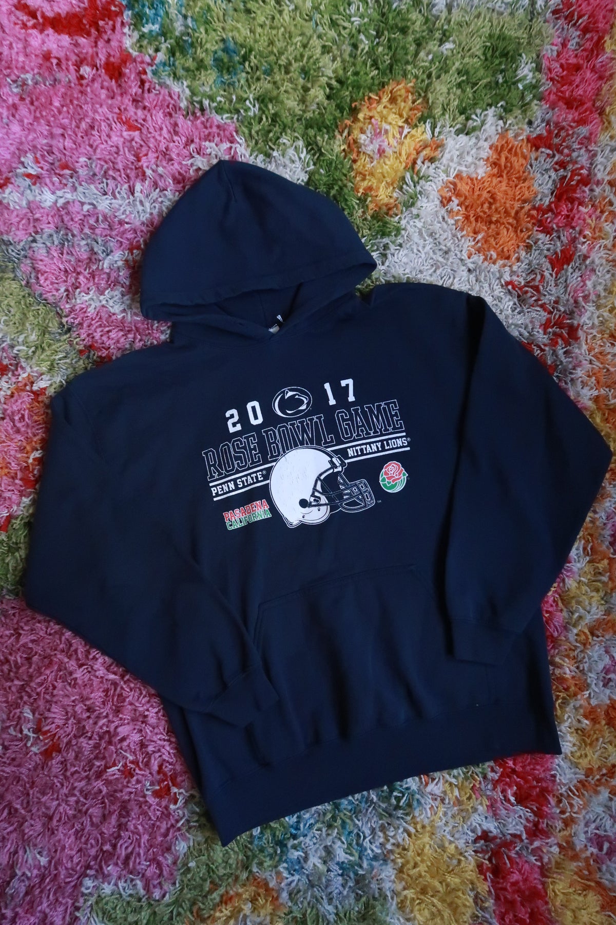 2017 Penn State Nittany Lions Rose Bowl Game Navy Football Hoodie