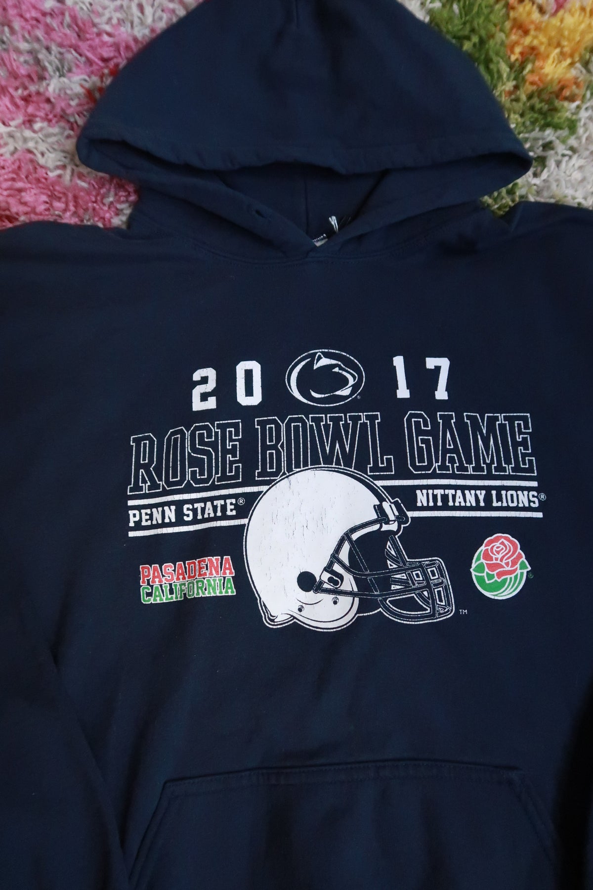2017 Penn State Nittany Lions Rose Bowl Game Navy Football Hoodie