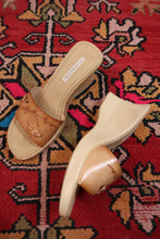 Load image into Gallery viewer, Deadstock Vintage Classified Real Leather Wedges – Y2K Butterfly Carved Sandals
