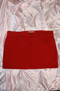 Red Canvas Mini Skirt - Elektra Vintage