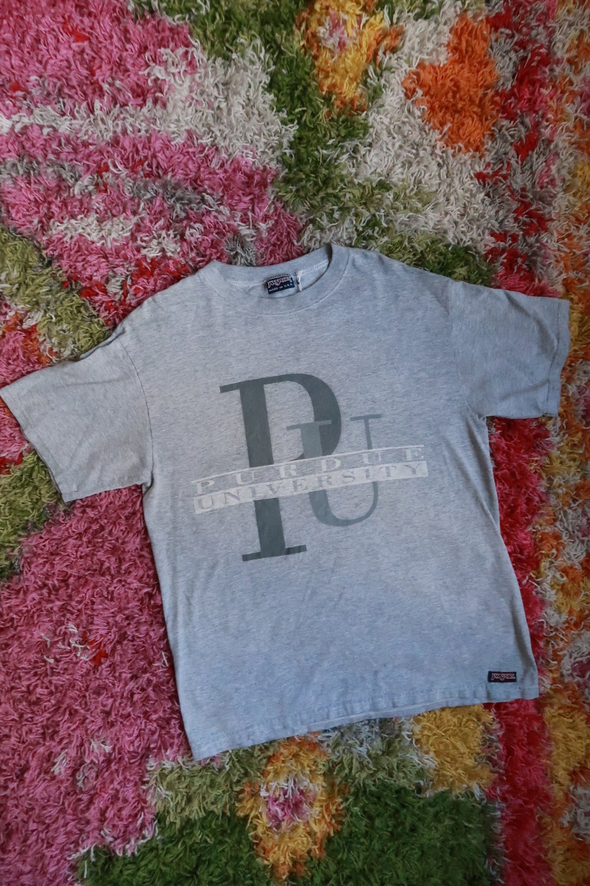 Vintage Purdue University Jansport Gray Collegiate College Tee