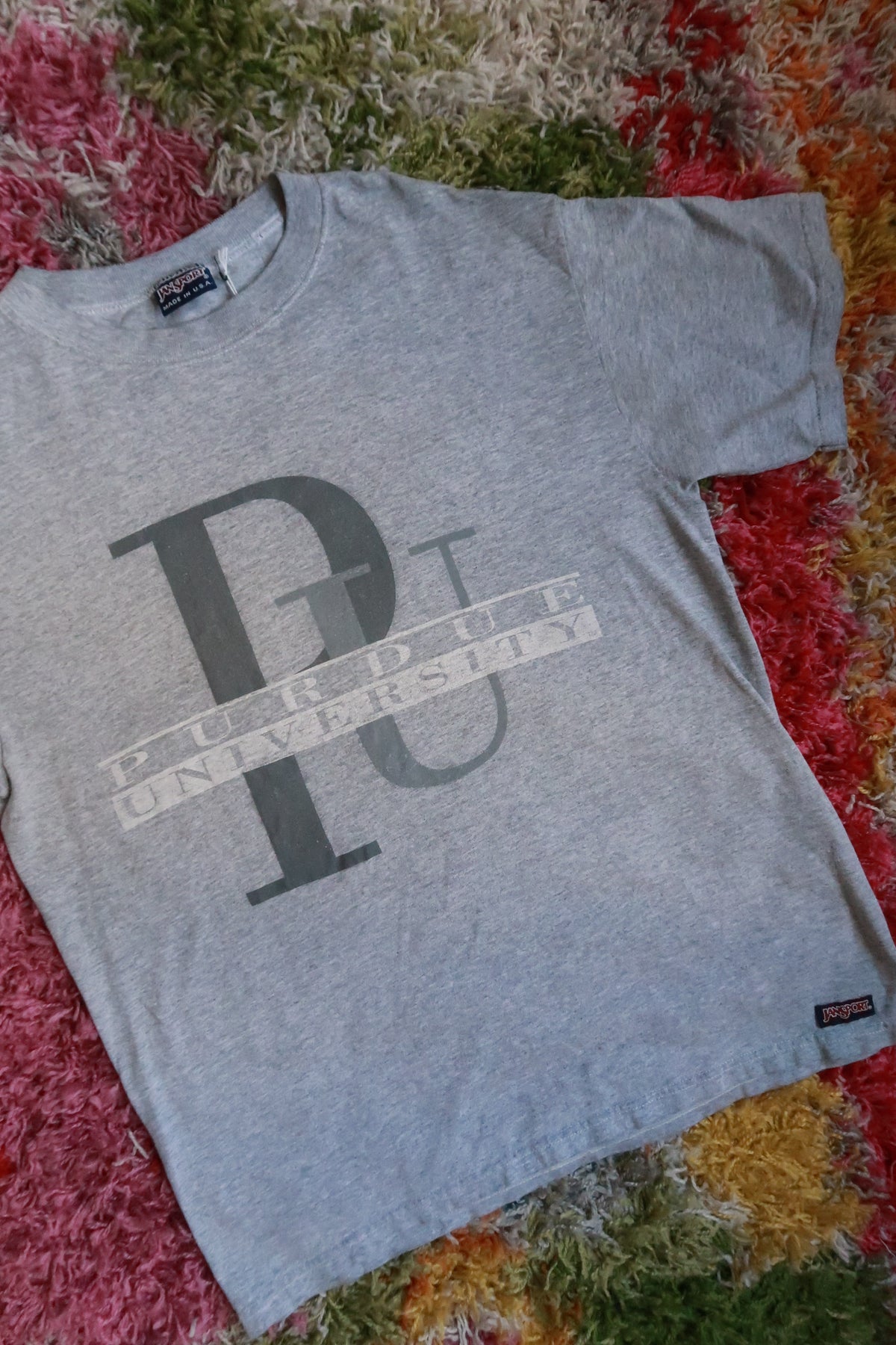 Vintage Purdue University Jansport Gray Collegiate College Tee