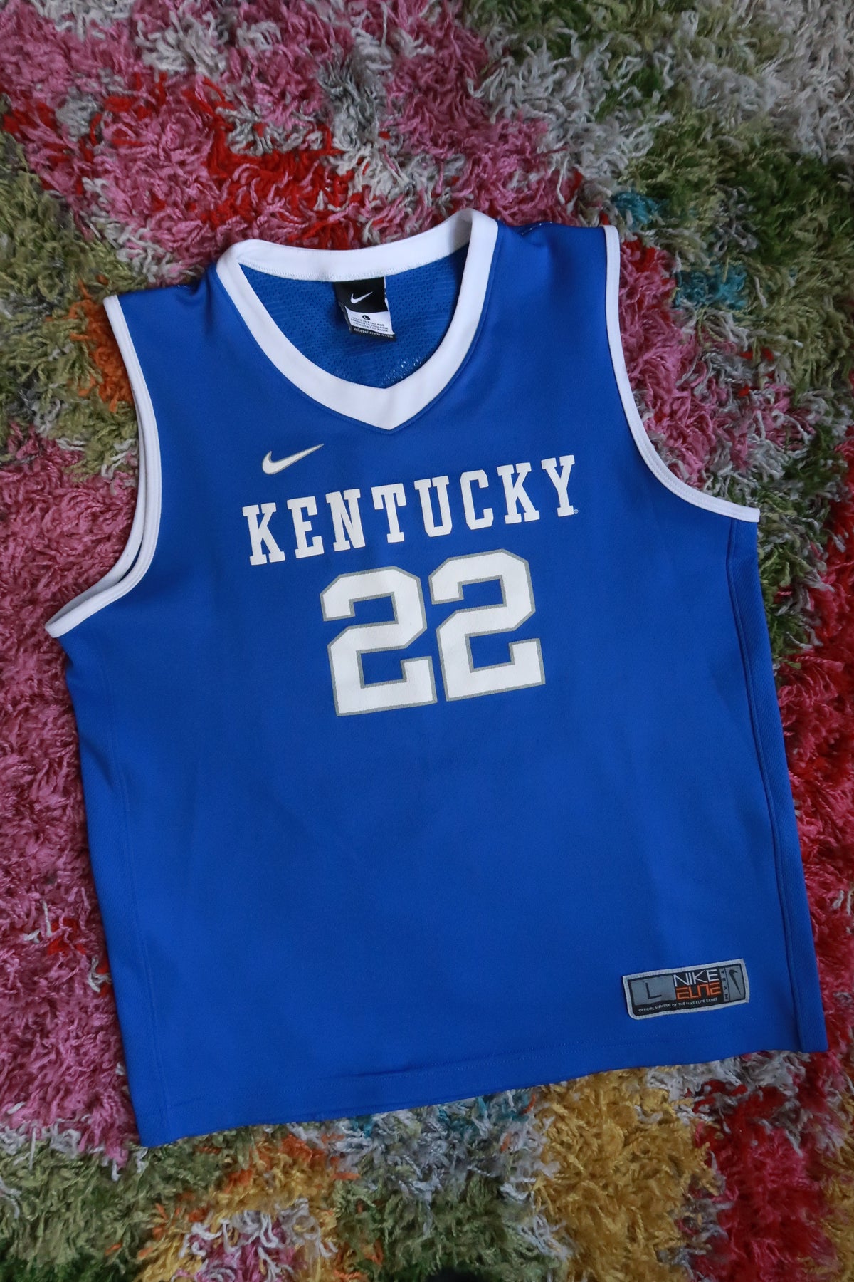 Vintage Nike Kentucky Wild Cats #22 Blue Basketball Jersey