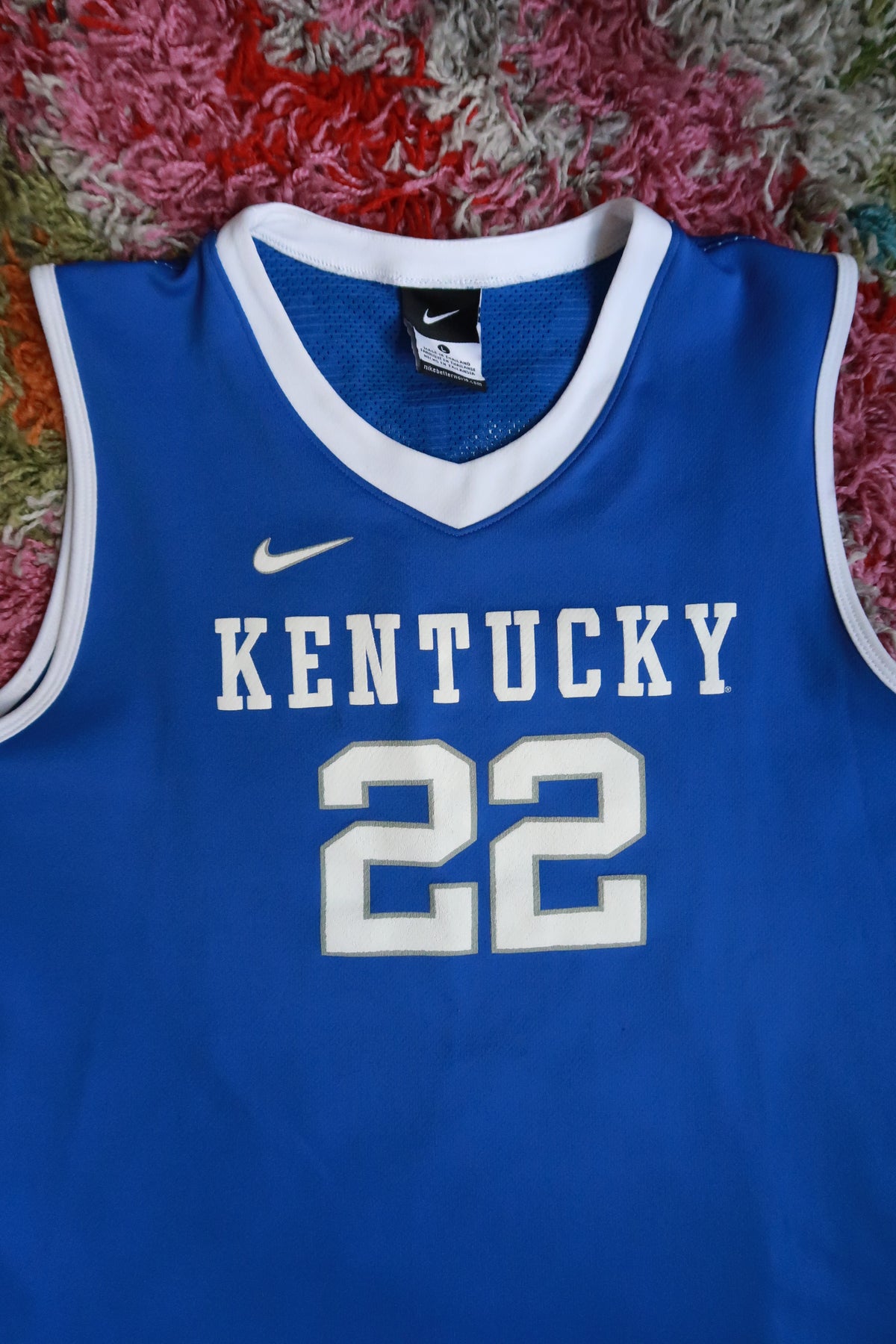 Vintage Nike Kentucky Wild Cats #22 Blue Basketball Jersey