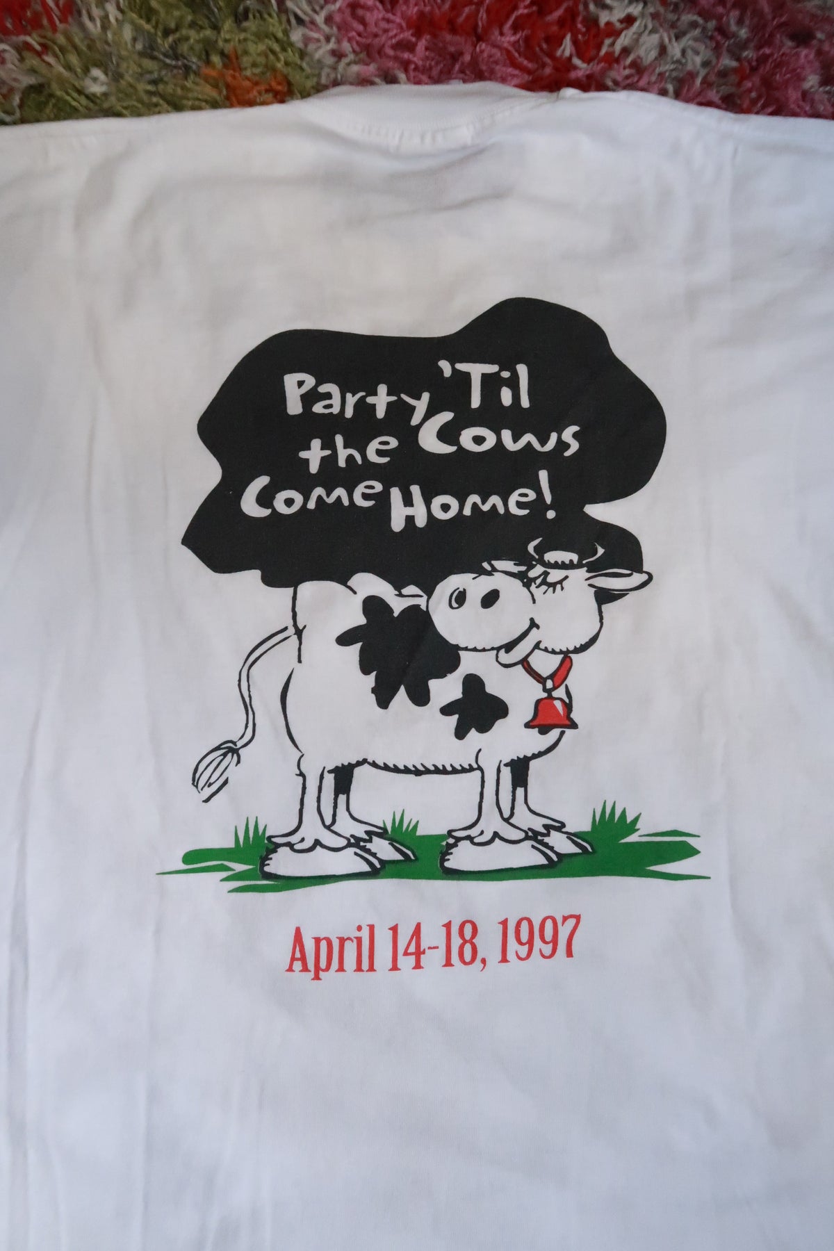 Vintage 1997 County College of Morris Spring Week Cow T-Shirt