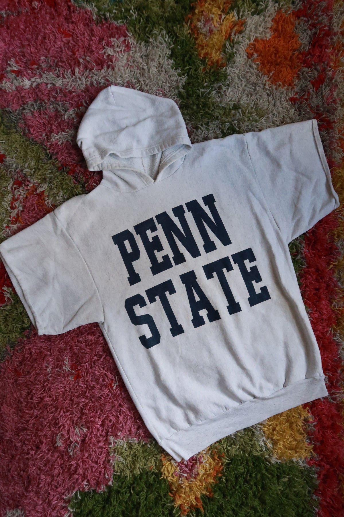 Vintage 90s Penn State Short Sleeve Hoodie