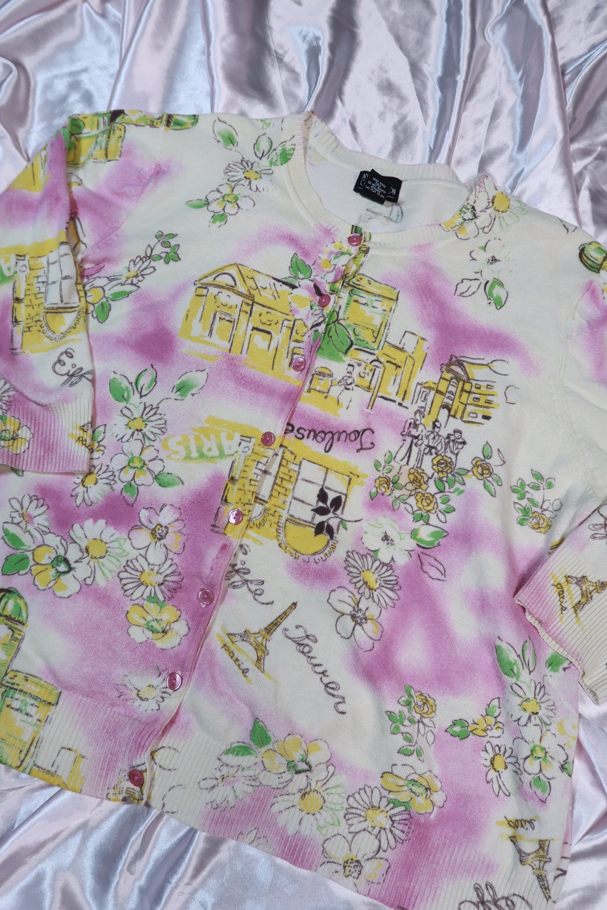 Paris Print Cardigan - Elektra Vintage