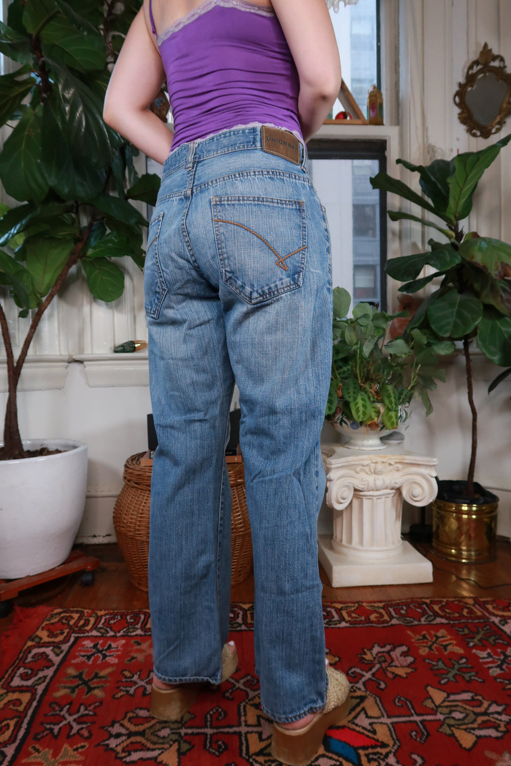 Vintage 2000s Union Bay Light Wash Low Rise Straight Leg Jeans Y2K Denim