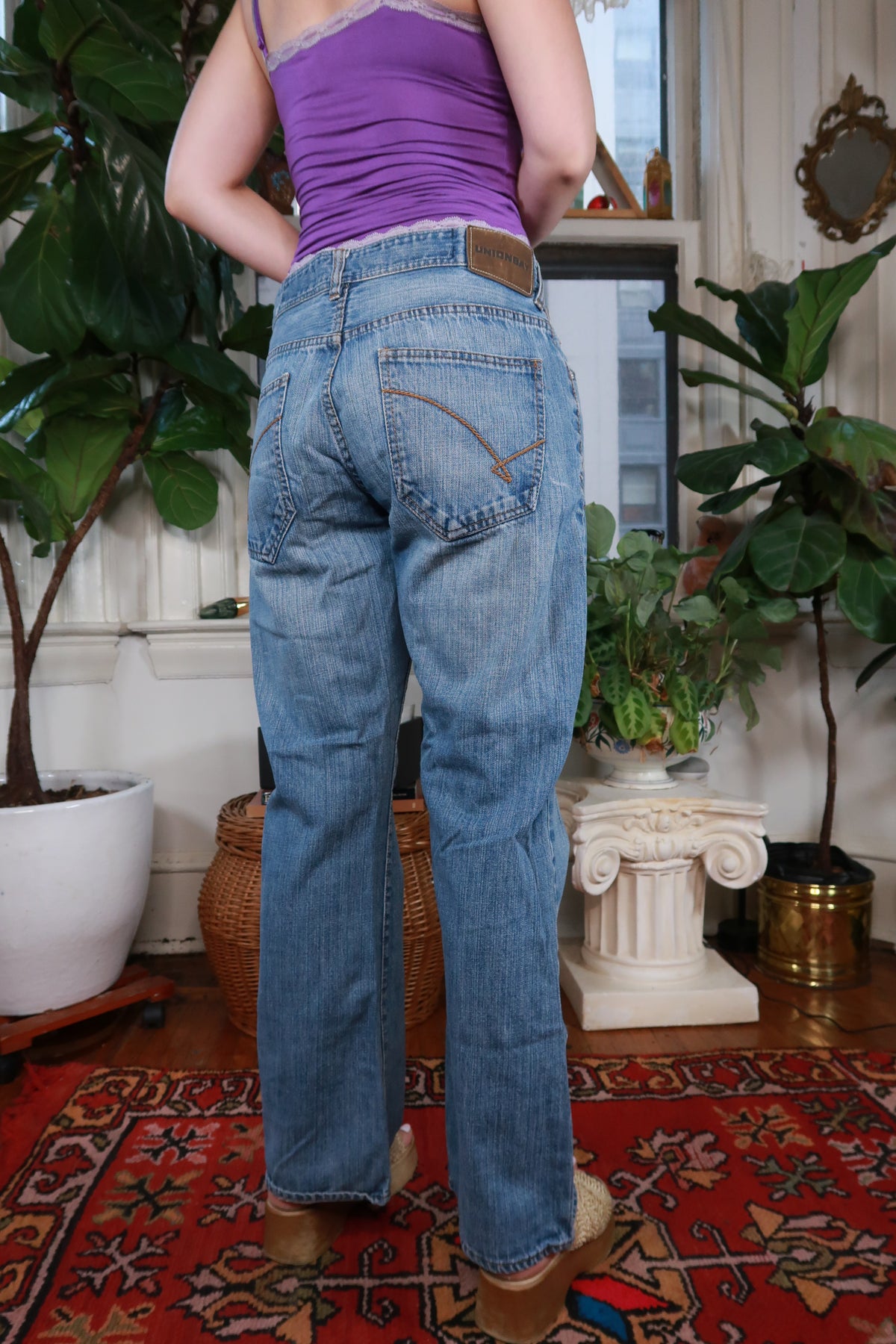 Vintage 2000s Union Bay Light Wash Low Rise Straight Leg Jeans Y2K Denim