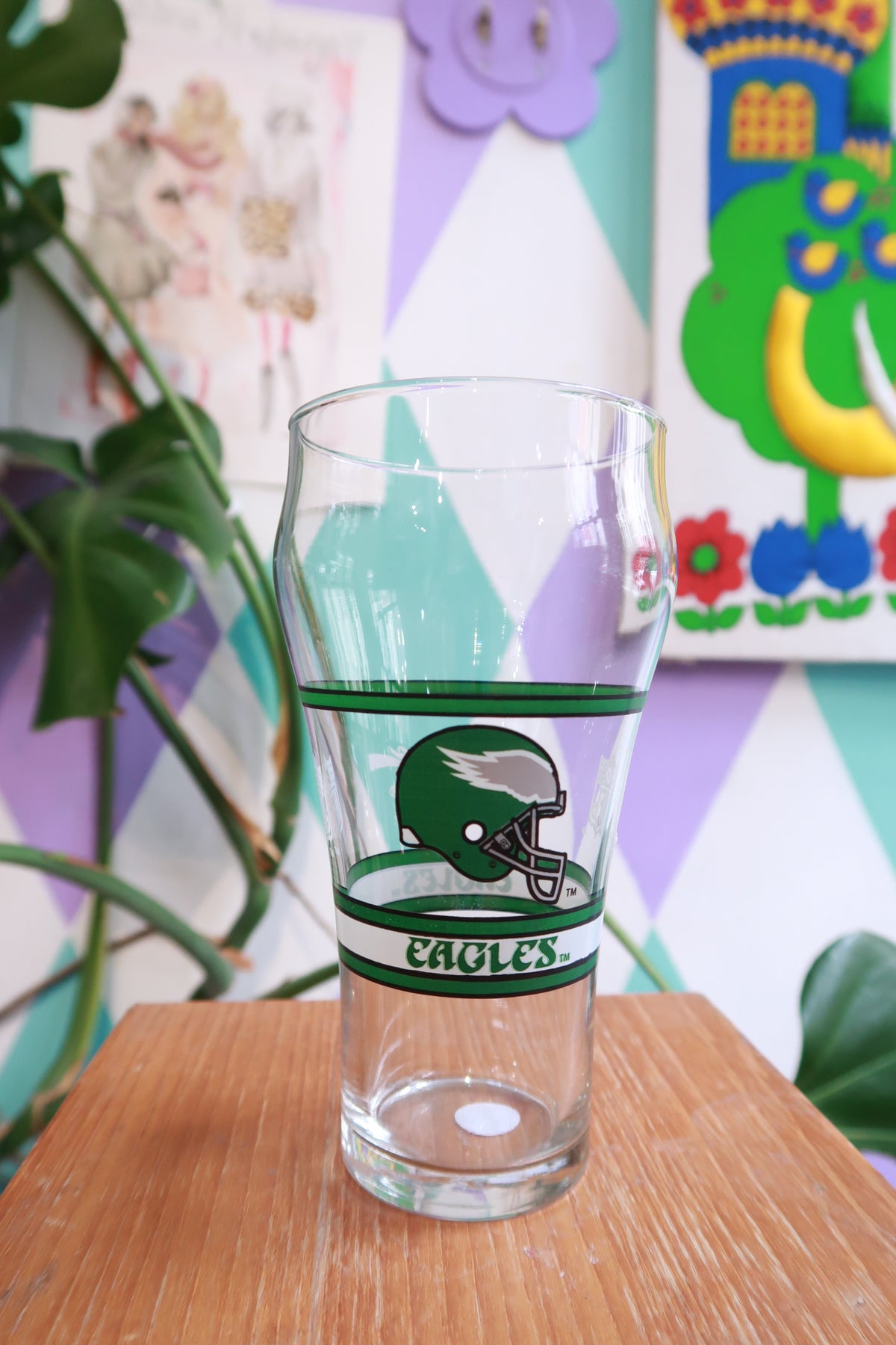 Vintage Philadelphia Eagles Pint Glass – NFL Football Helmet Logo Bar Glass