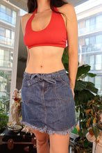 Load image into Gallery viewer, Vintage 2000s Denim Mini Skirt with Tie Waist
