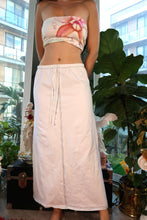 Load image into Gallery viewer, White Heavy Cotton Maxi Skirt with Drawstring Waist
