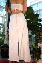 Load image into Gallery viewer, White Heavy Cotton Maxi Skirt with Drawstring Waist
