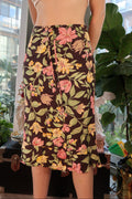 Elektra Vintage floral print skirt featuring a vintage GAP design with vibrant floral patterns and a classic A-line shape.