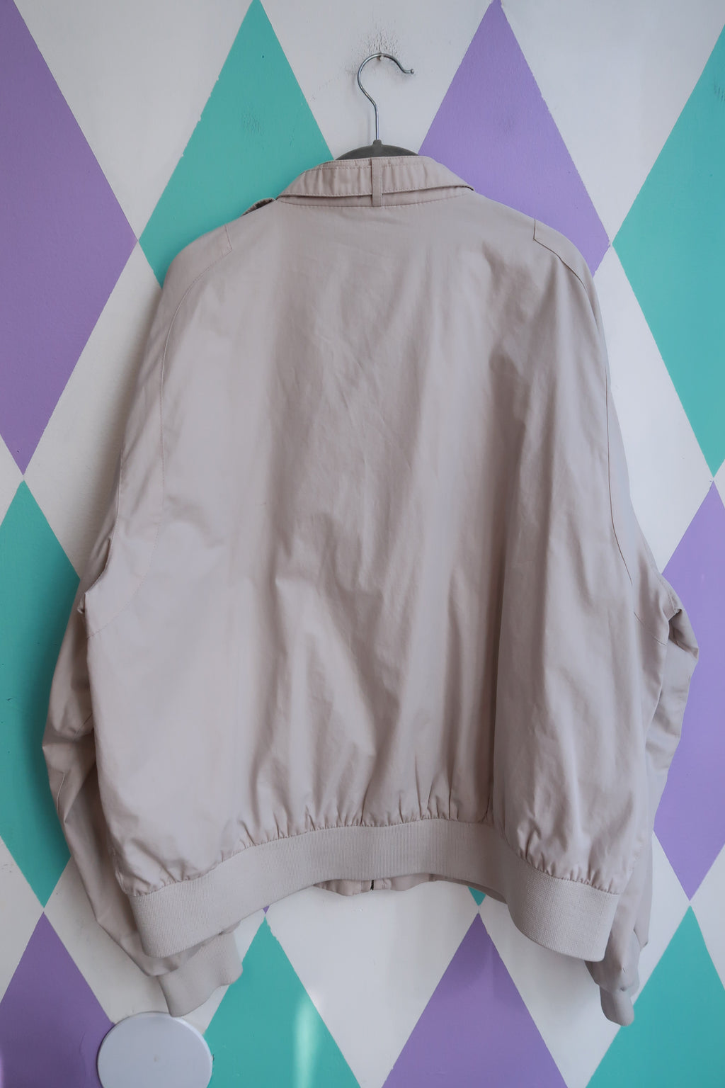 Vintage 80s Members Only Beige Bomber Jacket