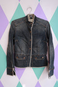 Vintage 2000s Gap Denim Moto Jacket