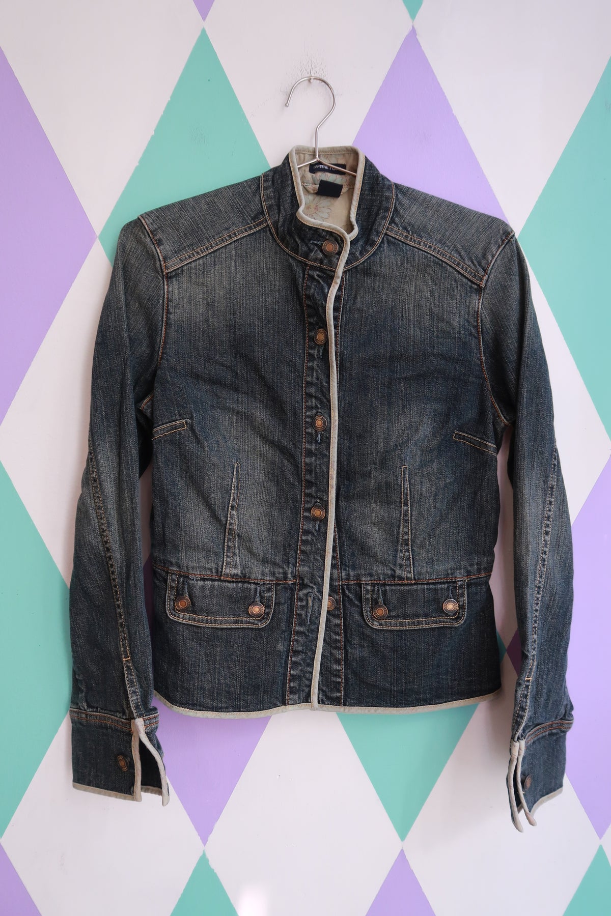 Vintage 2000s Gap Denim Moto Jacket