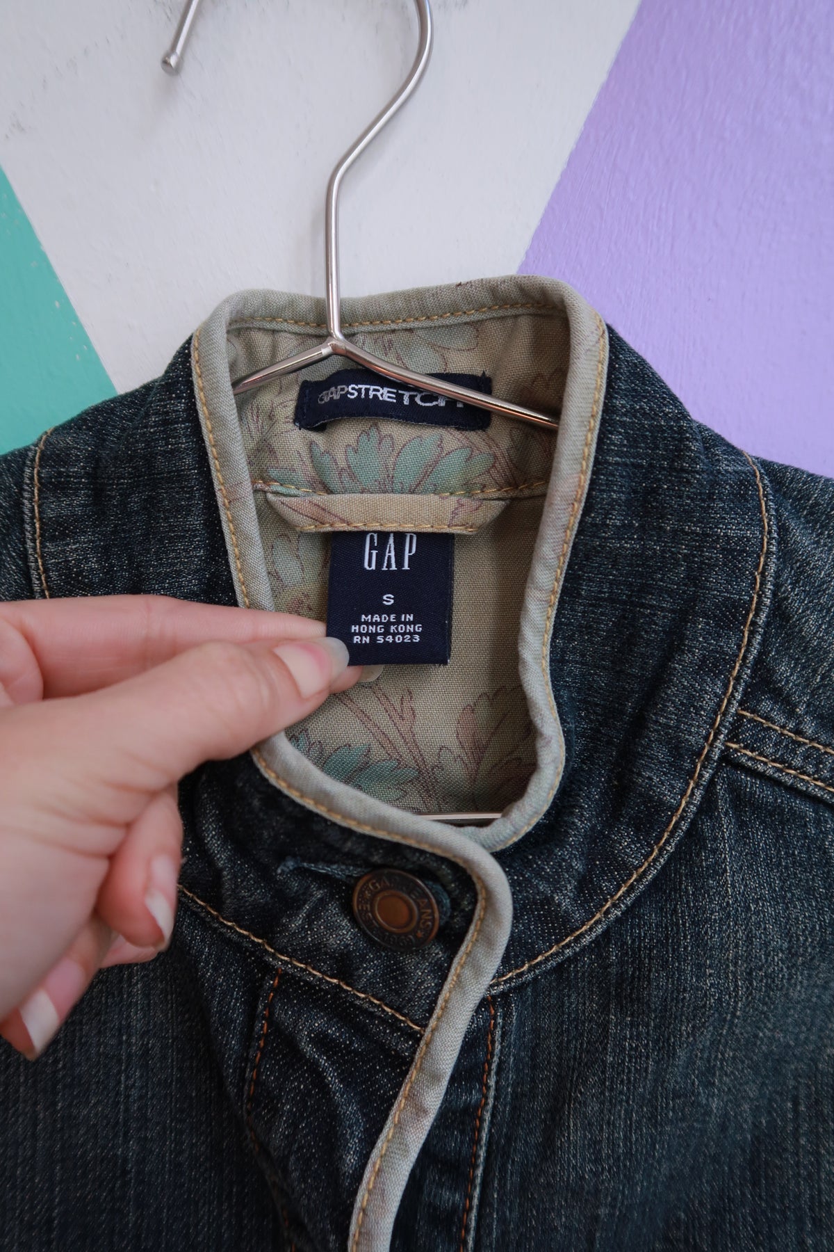 Vintage 2000s Gap Denim Moto Jacket
