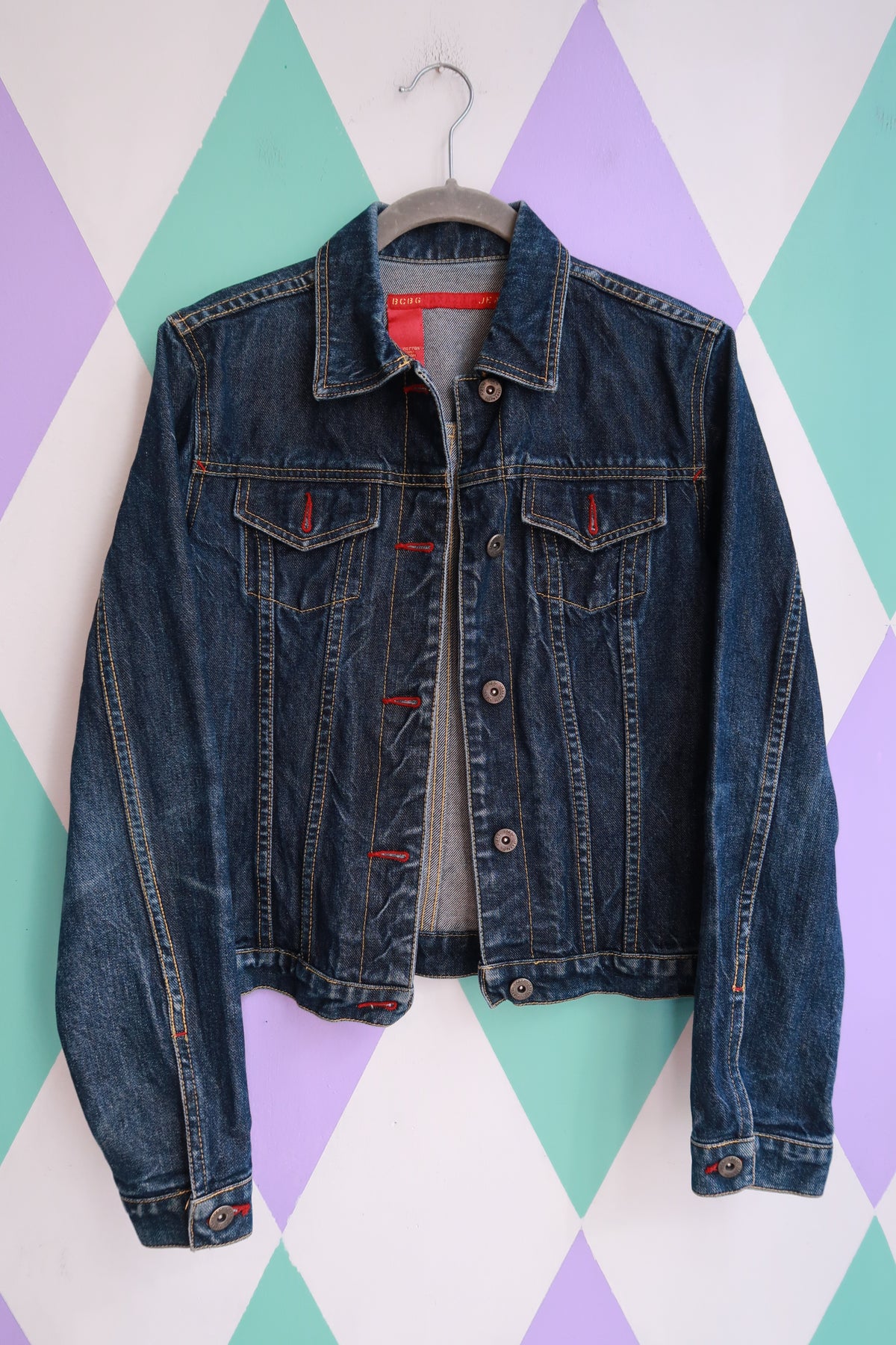Vintage 2000s BCBG Dark Wash Denim Jacket