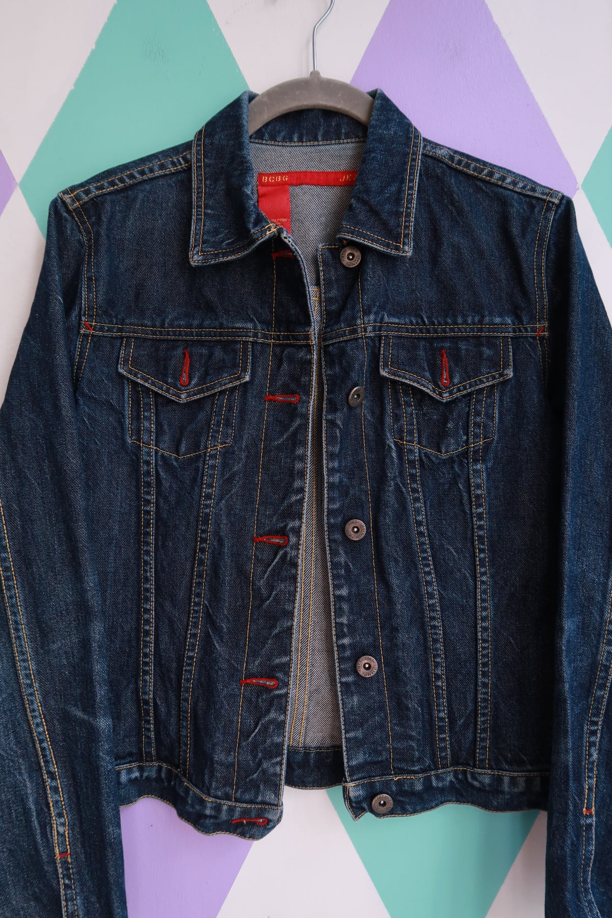 Vintage 2000s BCBG Dark Wash Denim Jacket