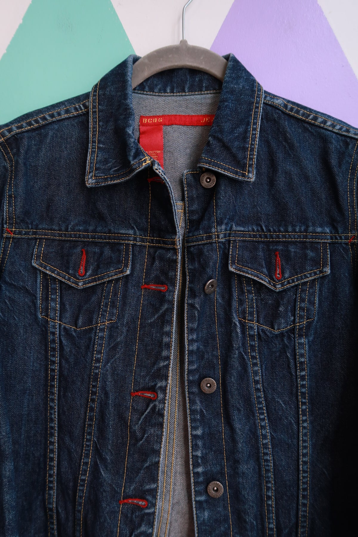 Vintage 2000s BCBG Dark Wash Denim Jacket