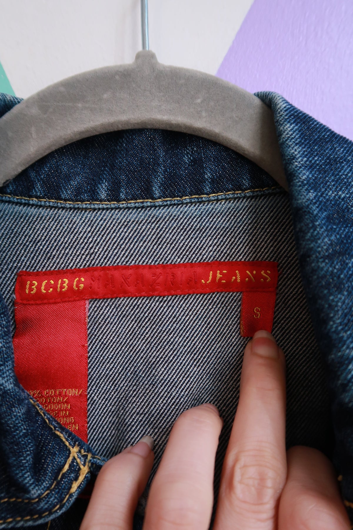 Vintage 2000s BCBG Dark Wash Denim Jacket