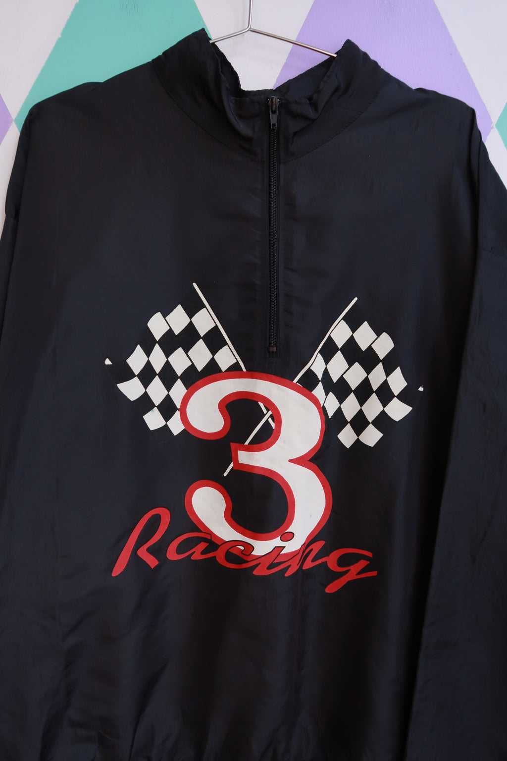 Vintage 90s No. 3 Racing Pullover Jacket