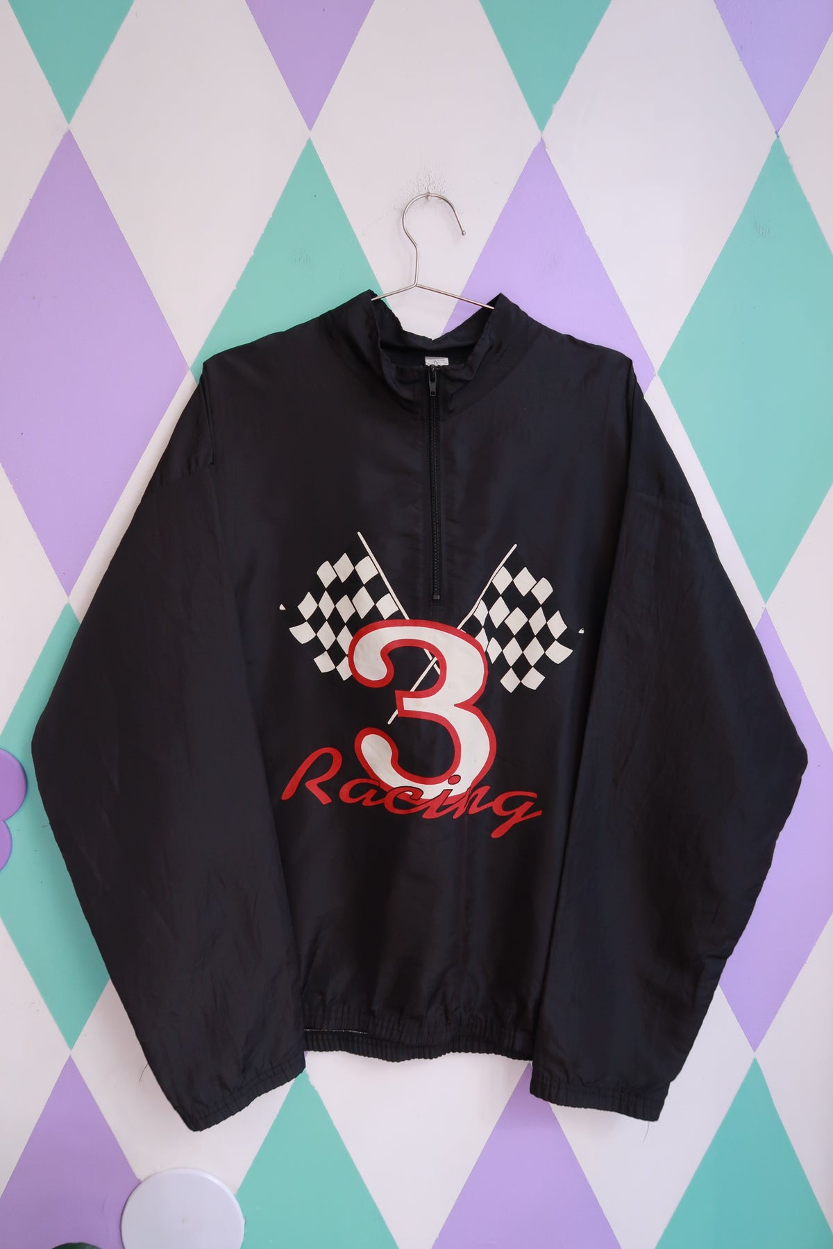 Vintage 90s No. 3 Racing Pullover Jacket