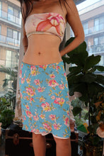 Load image into Gallery viewer, Vintage Y2K Blue Floral Midi Skirt
