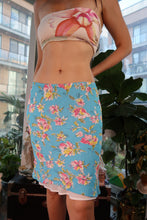 Load image into Gallery viewer, Vintage Y2K Blue Floral Midi Skirt
