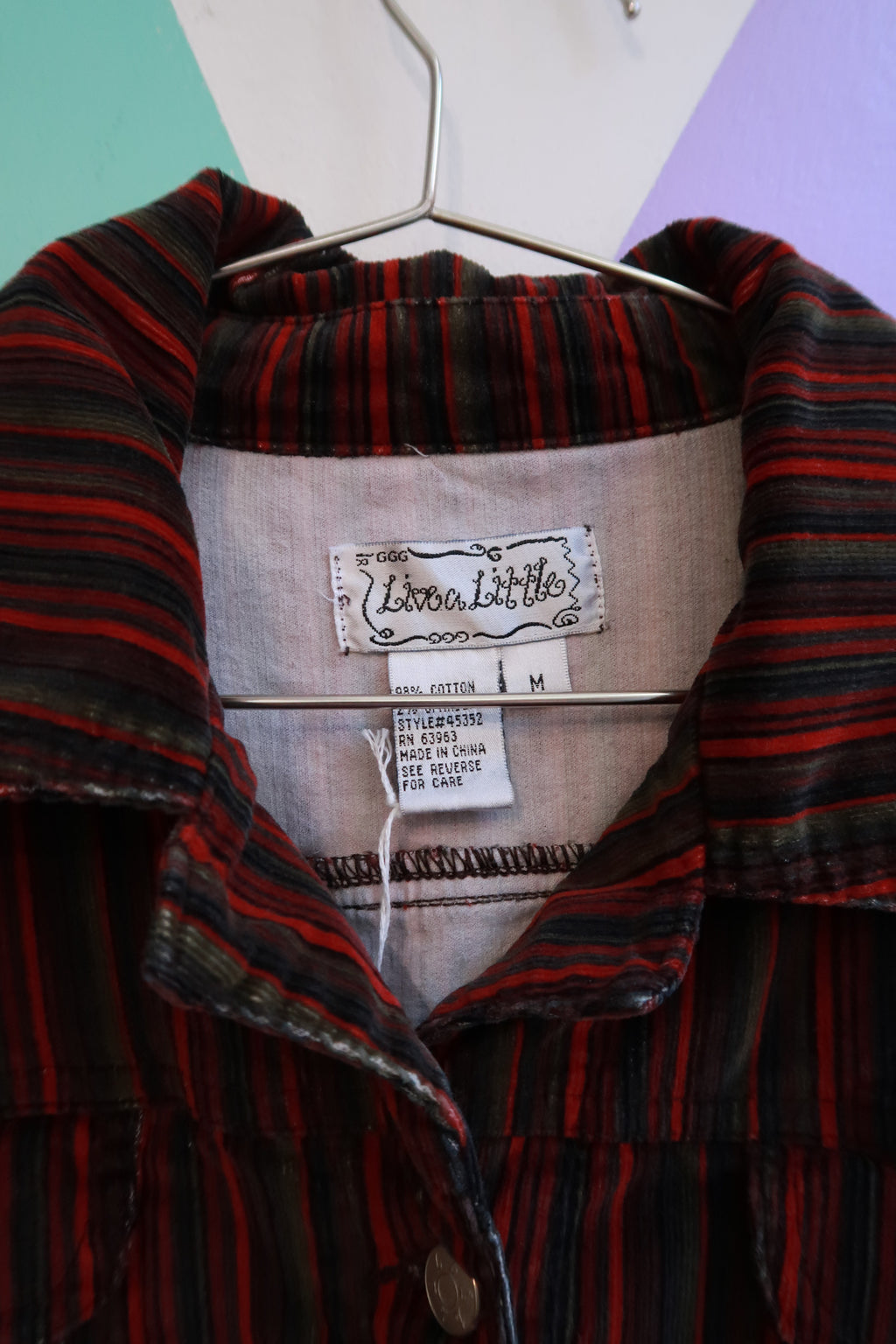 Vintage 2000s Velvet Striped Jacket