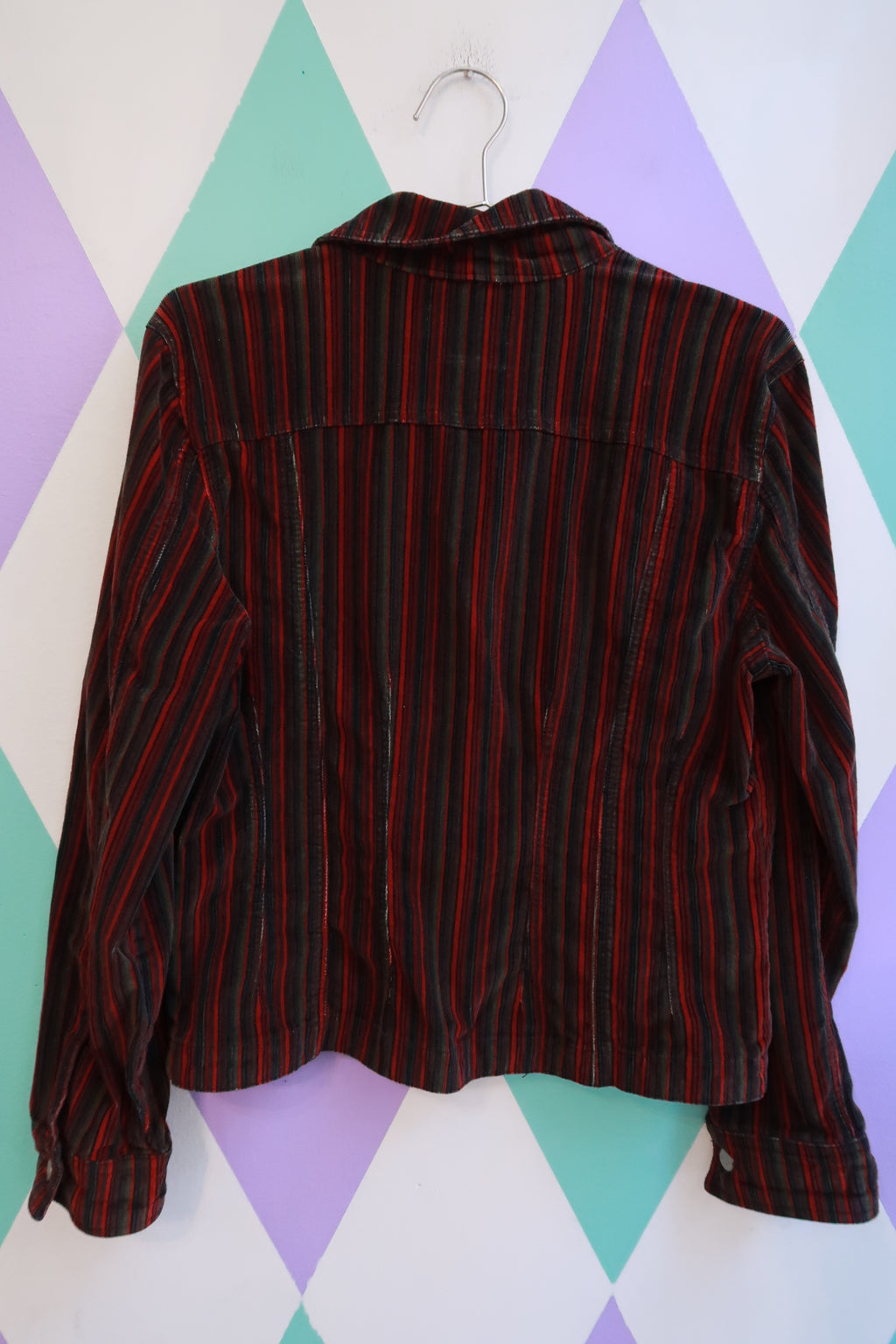 Vintage 2000s Velvet Striped Jacket