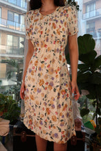 Load image into Gallery viewer, Vintage 90s Floral Pleated Midi Dress

