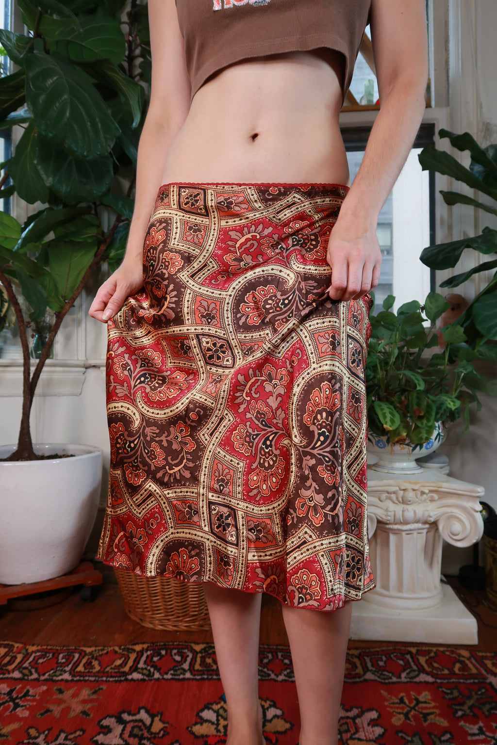 Vintage 2000s XOXO Paisley Midi Skirt