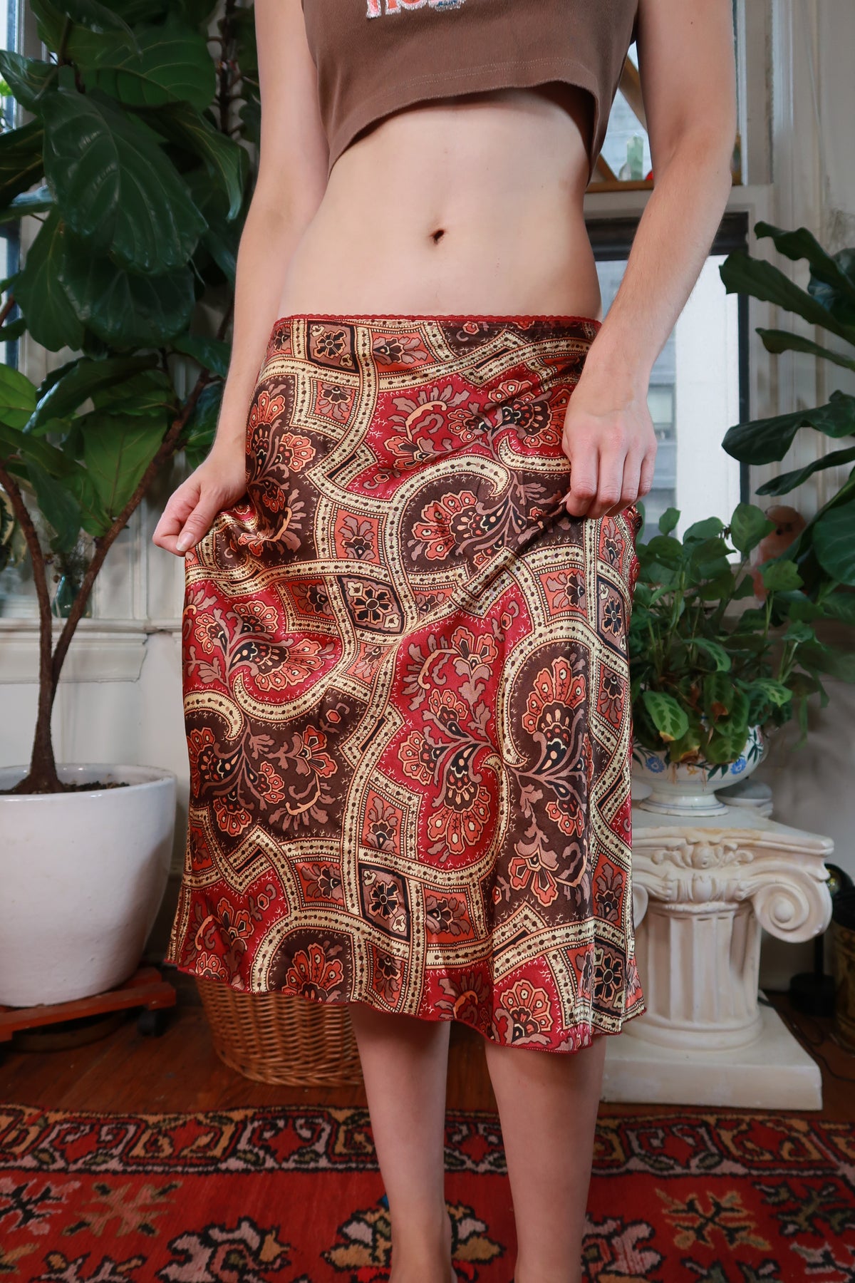 Vintage 2000s XOXO Paisley Midi Skirt