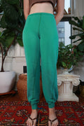 Vintage 90s Ralph Lauren green jogger sweatpants for women, Elektra Vintage, with elastic waistband and relaxed fit.