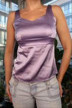 Load image into Gallery viewer, Vintage 2000s Lavender 100% Silk Fitted Tank Top

