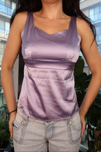Load image into Gallery viewer, Vintage 2000s Lavender 100% Silk Fitted Tank Top
