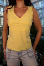 Load image into Gallery viewer, Vintage 2000s Star City Yellow Sleeveless Top
