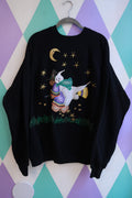 Vintage Halloween Witch & Ghost Graphic Sweatshirt