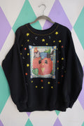 Vintage Halloween Black Cat Pumpkin Sweatshirt