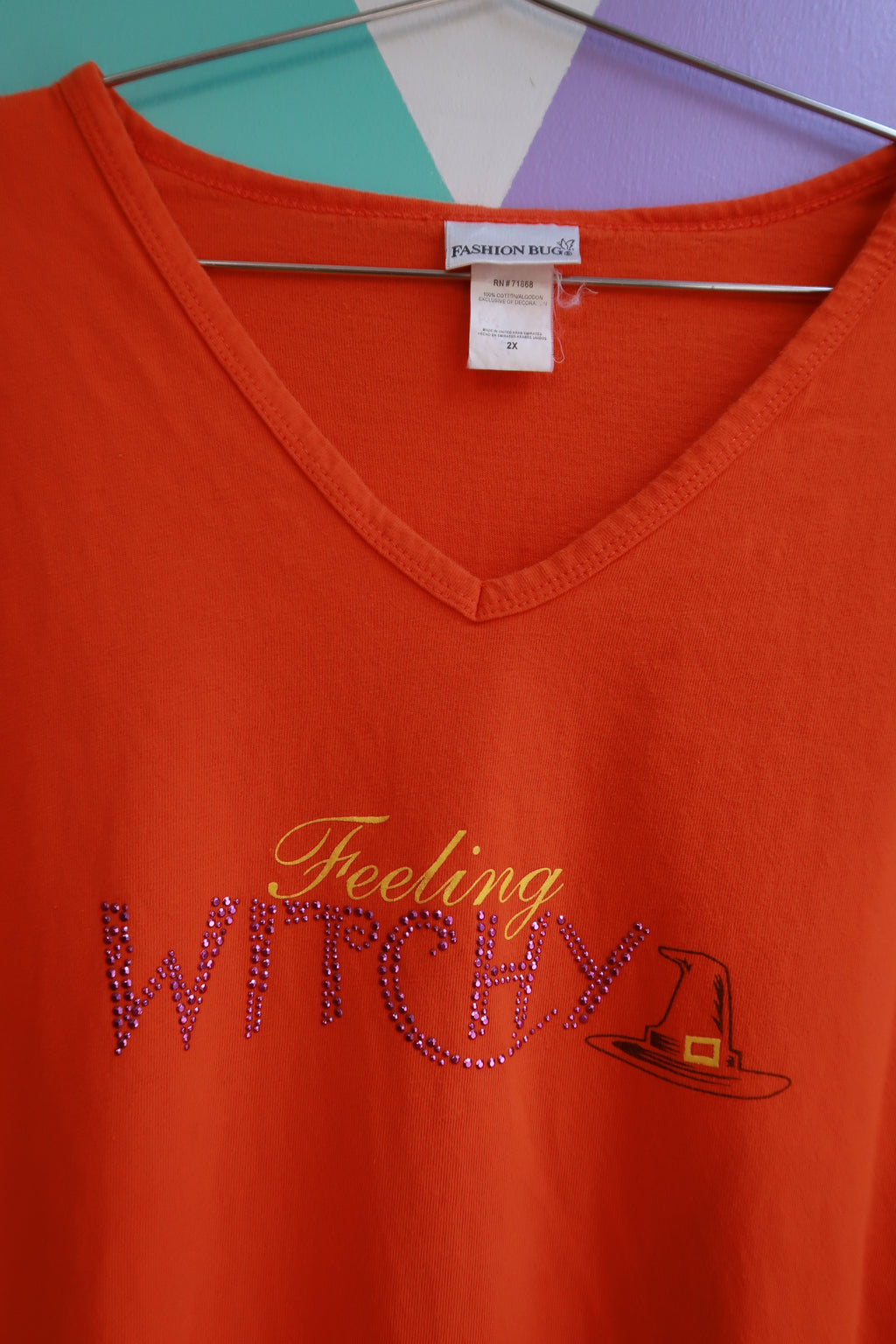 Vintage Y2K Feeling Witchy Rhinestone T-Shirt