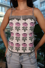 Load image into Gallery viewer, Marimekko Floral Print Bodice Top with Tie Straps

